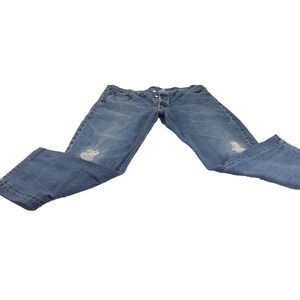 Vintage Levis 501 Jeans Men's 38x34 Straight Leg Button Fly Distressed 90s Denim